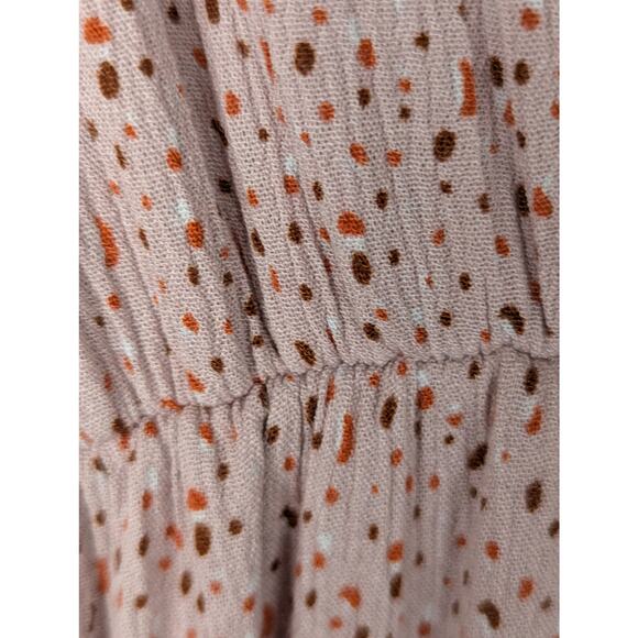 Pink blush flowing dress large
Prairie muted pink print flutter sleeve B 39" EUC - Picture 5 of 10